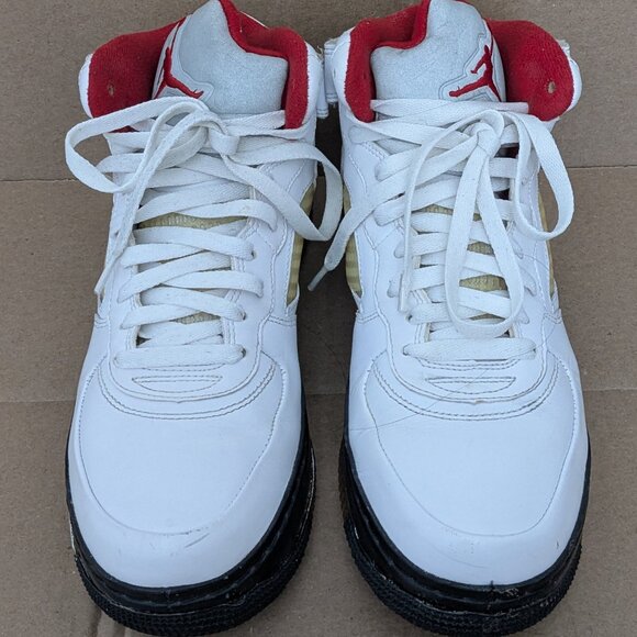 Nike Air Jordan 5 Mens Fusion White Varsity Red Black 318608-161 Air Force1 Sz 8 main image 8